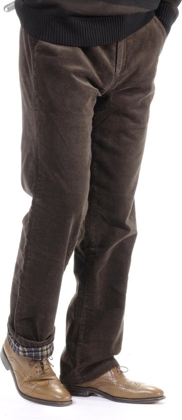 Pantalon thermo en velours côtelé pour homme bleu marine taille 48