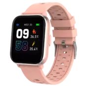 Denver Denver Smartwatch - Bouton facile à retourner - Podomètre - Appels/SMS - TUYA app - Activité du sommeil - Fréquence cardiaque, Moniteur de tension artérielle, Mode sport - IP68 - SW164 - Rose