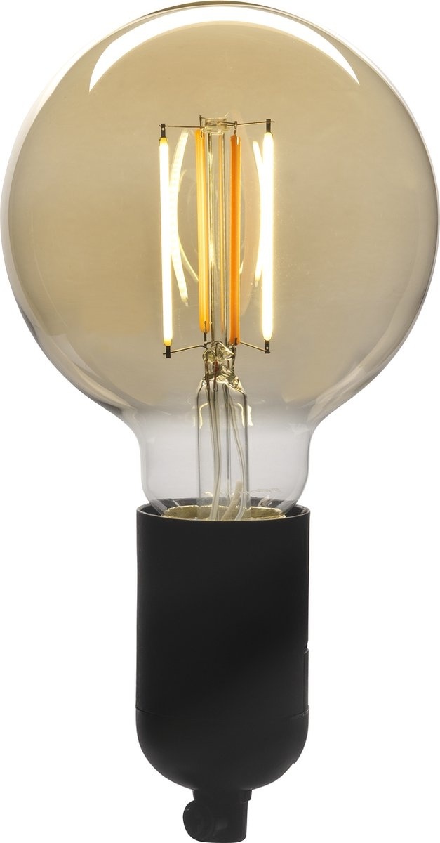 Denver LBF-404 - Ampoule Wifi Filament - Douille G95 E27 - Dimmable - Fonctionne avec TUYA - Google Home - Amazon Alexa - Blanc chaud