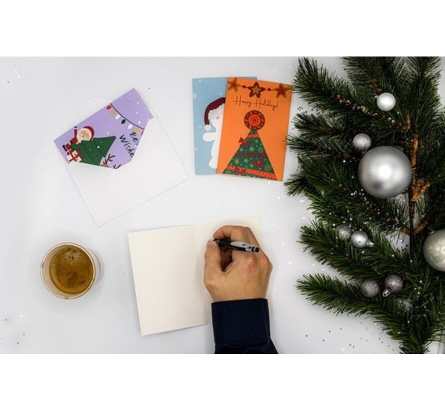 Giftmas Cartes de Noël - Cartes de vœux - 36 pièces - Avec enveloppes et autocollants - 10x15cm