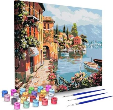Rubye® Kit de peinture à l'huile par numéro  Rubye® - Peinture sur toile murale - Inclus Peinture et Pinceaux - Toile de Peinture - Coloriage par Numéros - 40x50cm