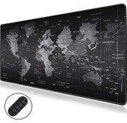 Wurk WURK Tapis de bureau professionnel - Carte du monde - Organiseur de bureau - Accessoires de bureau - Tapis de souris XXL - Antidérapant - Comprend un clip pour câble - 90x40