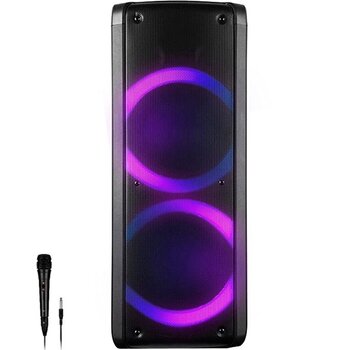 Denver Denver Bluetooth Speaker Party Box - Disco Lights - Microphone inclus - BPS352 - Noir