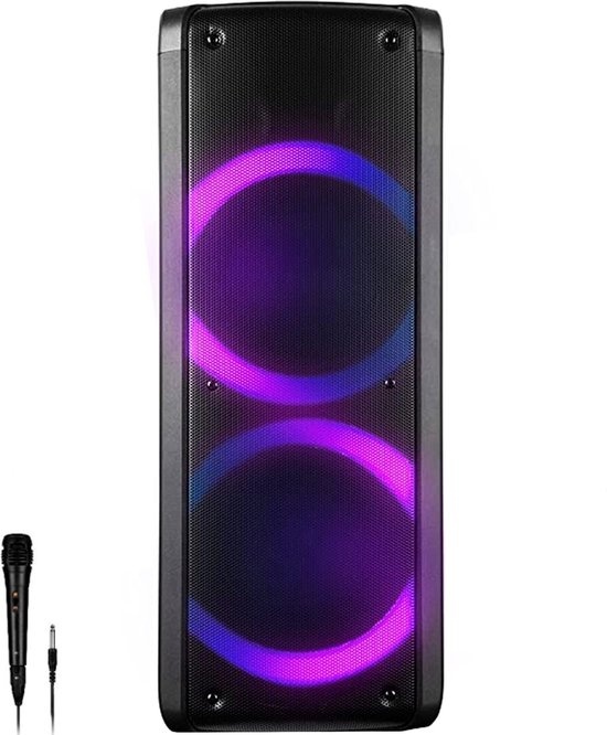 Denver Bluetooth Speaker Party Box - Disco Lights - Microphone inclus - BPS352 - Noir