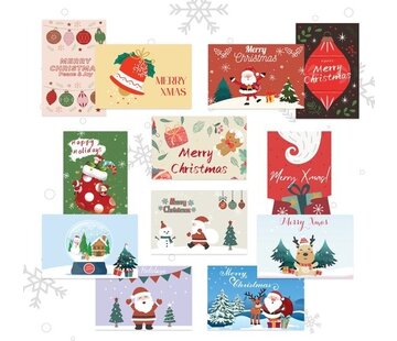 Giftmas Giftmas Cartes de Noël - Cartes de vœux - 36 pièces - Avec enveloppes et autocollants - 10x15cm
