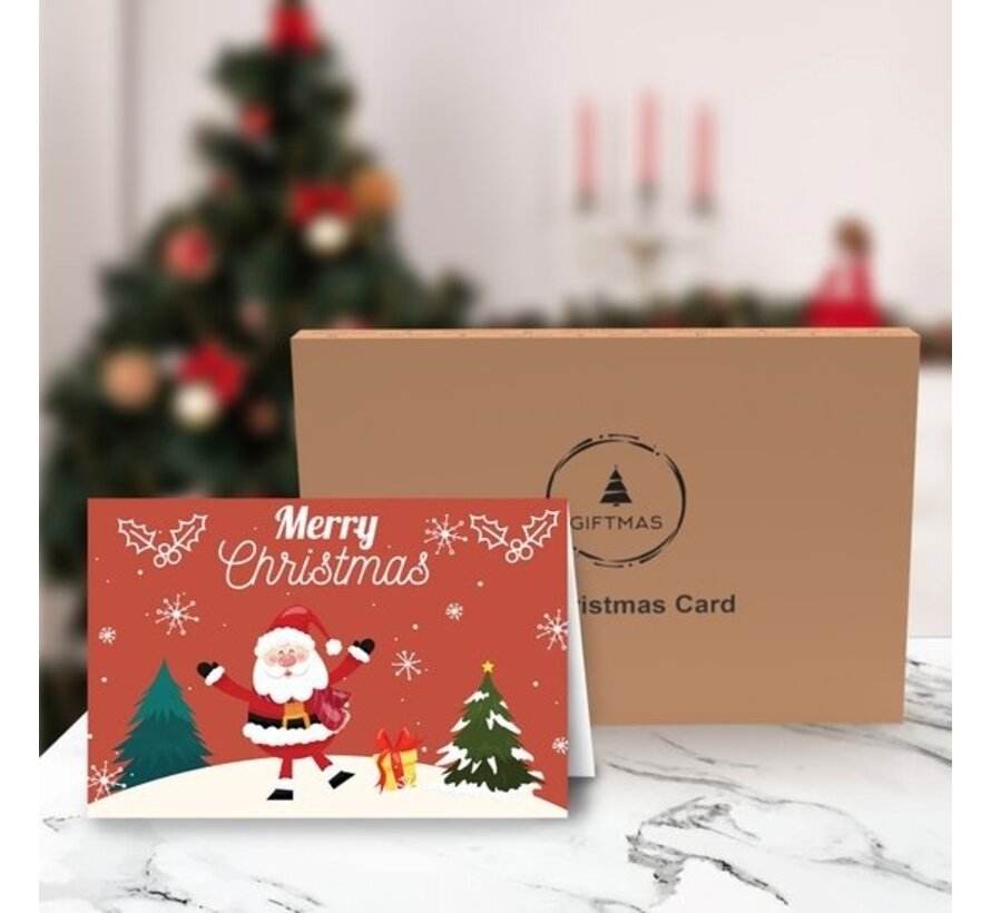 Giftmas Cartes de Noël - Cartes de vœux - 36 pièces - Avec enveloppes et autocollants - 10x15cm