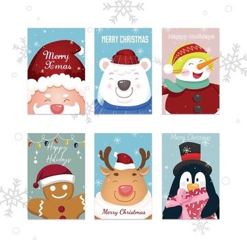 Giftmas Giftmas Cartes de Noël - Cartes de vœux - 36 pièces - Avec enveloppes et autocollants - 10x15cm
