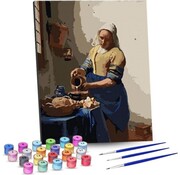 Rubye® Rubye® Painting By Number Adults - The Milkmaid - Pinceaux inclus - Canvas Painting canvas - Colours by Number - 40x50cm