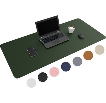 Wurk Tapis de bureau professionnel WURK - cuir synthétique - Organisateur de bureau - Accessoires de bureau - Comprend un clip pour câble - Tapis de souris XXL - 120x60 - Vert