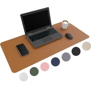 Wurk WURK Tapis de bureau professionnel en cuir synthétique - Organisateur de bureau - Accessoires de bureau - Tapis de souris XXL- Inclut un clip pour câble - 80x40 - Cognac Brown