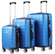 Monzana Monzana Exopack 3-Piece Hardcase Set Blue ABS