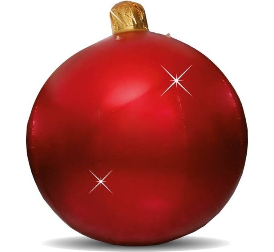 Boule de Noël gonflable 80 cm avec 4 yeux en acier inoxydable