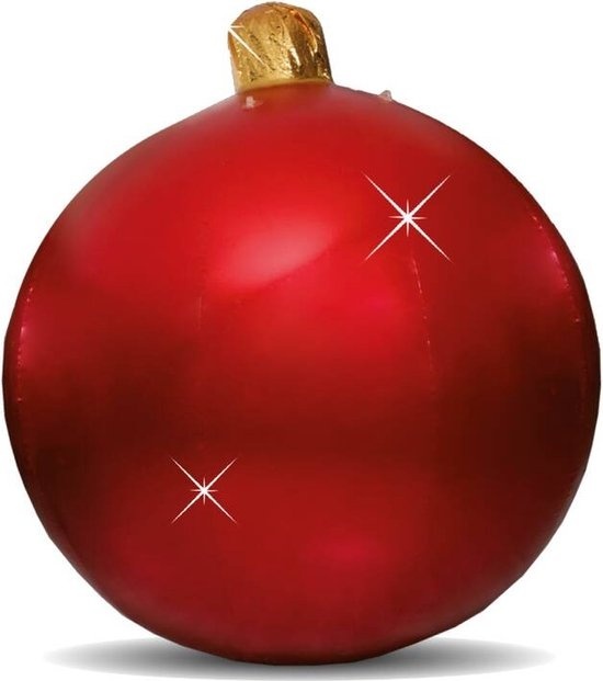 Boule de Noël gonflable 80 cm avec 4 yeux en acier inoxydable