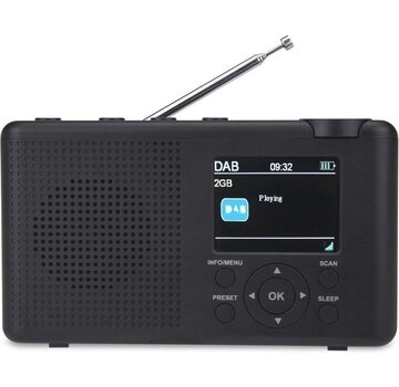Reflexion Reflexion Radio portable DAB+ et FM - avec batterie rechargeable et prise pour casque d'écoute - anthracite/gris