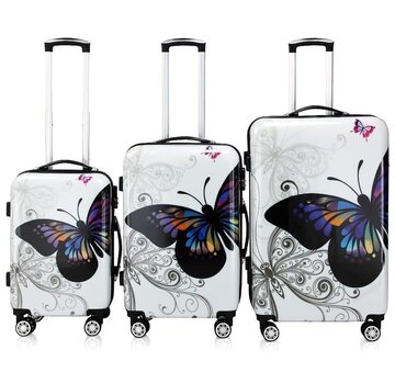 Monzana Set de 3 valises de voyages Monzana - Bagage Cabine - 42L, 66L, 98L