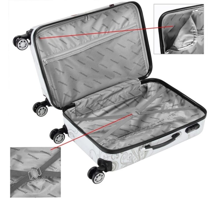 Set de 3 valises de voyages Monzana - Bagage Cabine - 42L, 66L, 98L