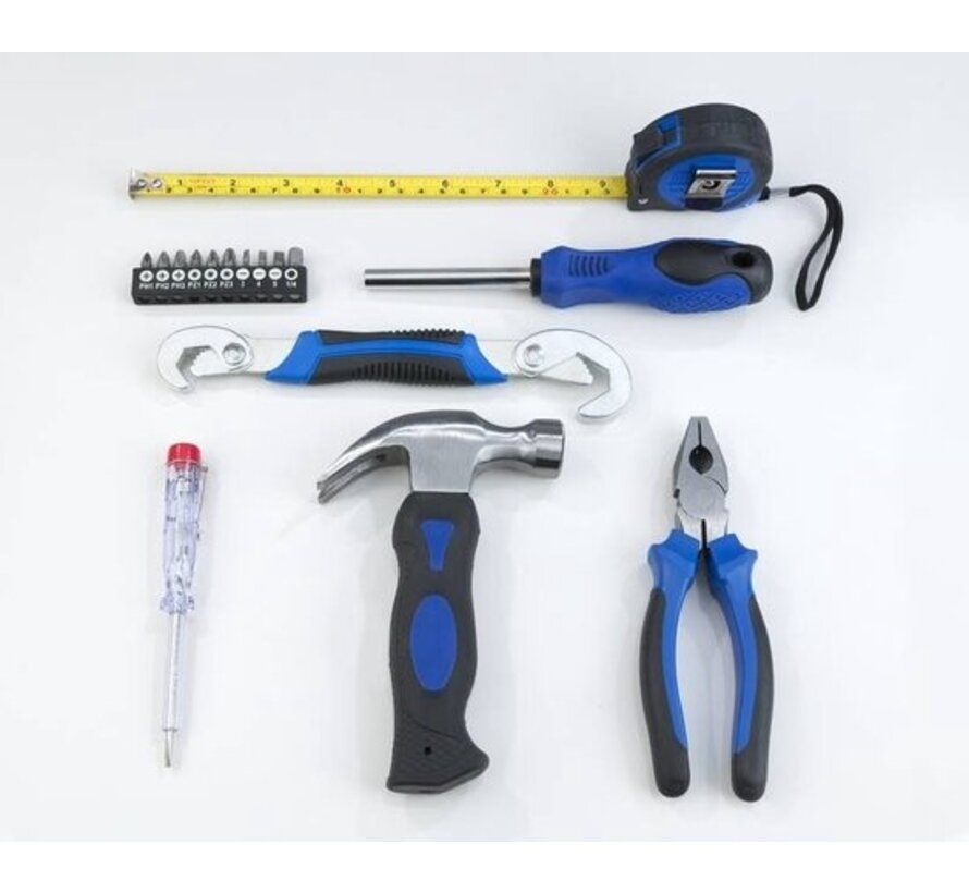 Westfalia Set d'outils Autour de la maison - incl. marteau, mètre ruban, pinces combinées