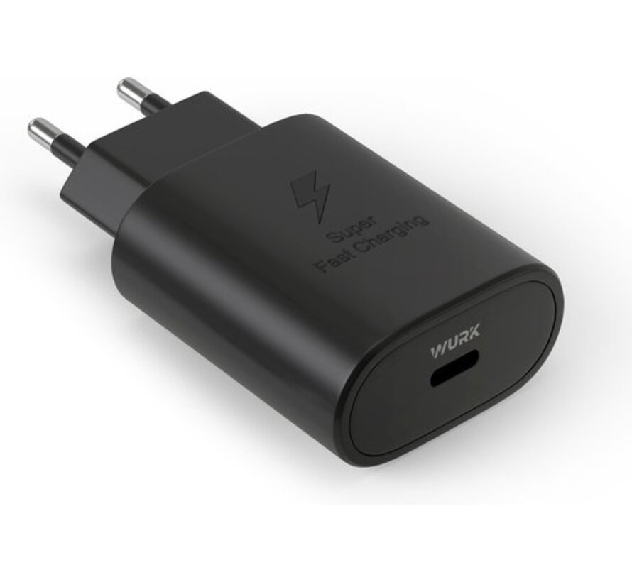 Adaptateur USB-C - Wurk - Chargeur rapide - Chargeur iPhone - Chargeur Samsung - Adaptateur 25W