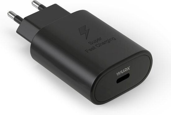 Adaptateur USB-C - Wurk - Chargeur rapide - Chargeur iPhone - Chargeur Samsung - Adaptateur 25W