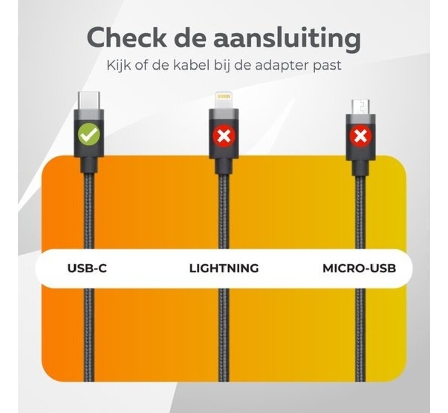 Adaptateur USB-C - Wurk - Chargeur rapide - Chargeur iPhone - Chargeur Samsung - Adaptateur 25W