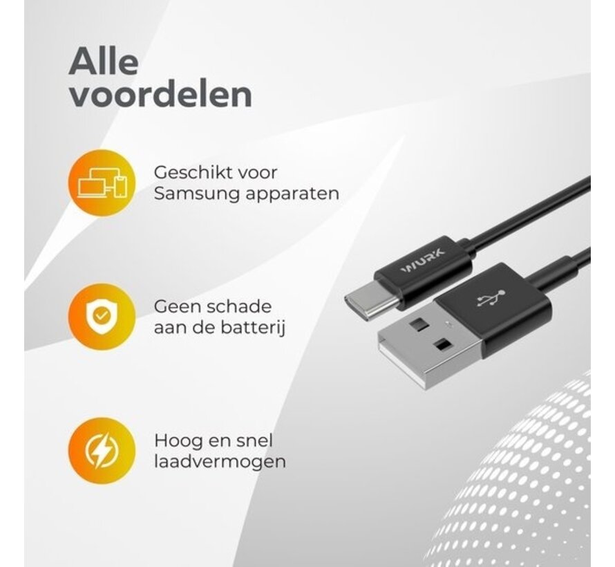 Wurk - Câble de charge USB vers USB C - 1M