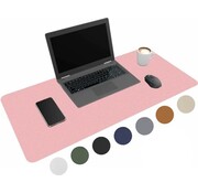 Wurk WURK Tapis de bureau professionnel en cuir synthétique - Organisateur de bureau - Accessoires de bureau - Tapis de souris XXL- Inclut un clip pour câble - 80x40 - Rose