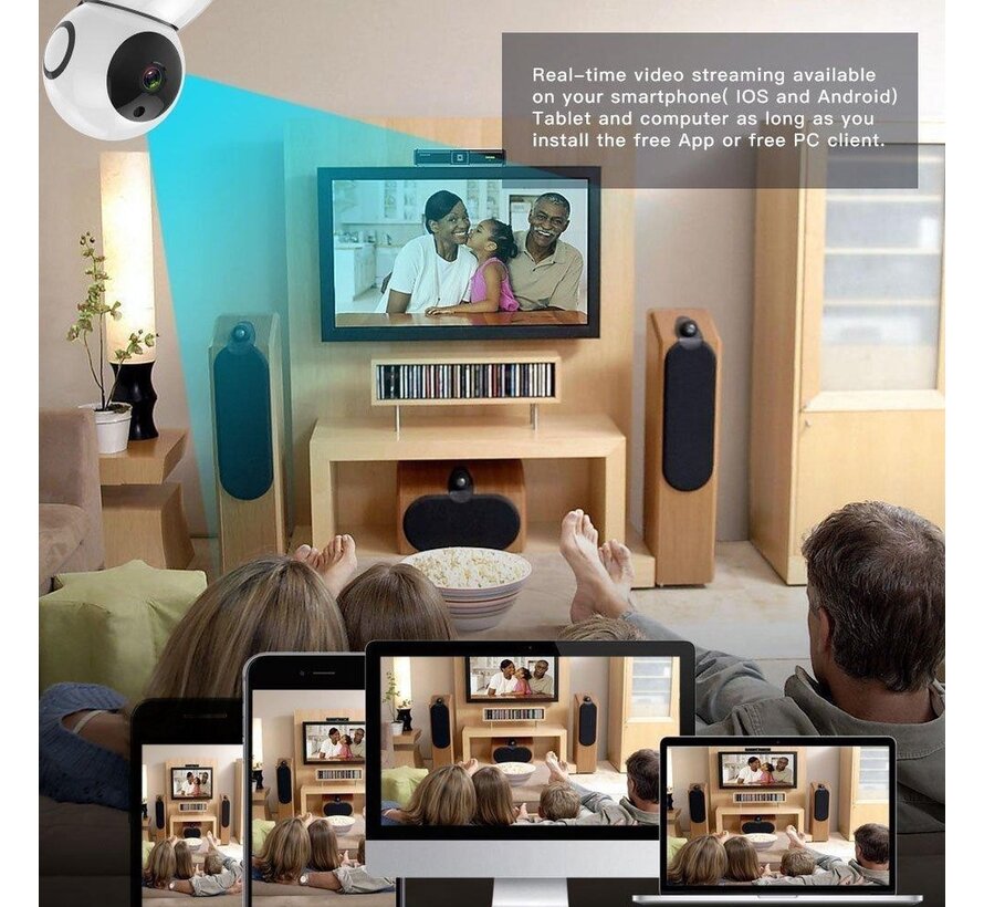 Caméra IP avec détection de mouvement - babyphone - caméra sans fil avec support wifi + application