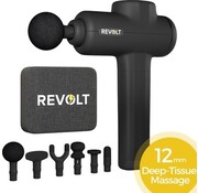 Revolt Revolt® Luxury Massage Gun - Extra Strong - Pour la récupération musculaire et les blessures - High Amplitude - 6 vitesses différentes - 6 accessoires - Luxury Storage Case