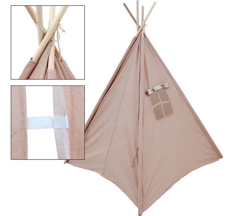 Tente Tipi Premium KidCollection - 103x103x160cm - Rose