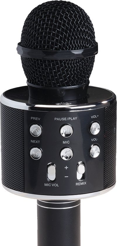 Denver Karaoke Microphone Bluetooth - Sans fil - Ensemble Karaoké - Haut-parleur intégré - AUX - MicroSD - KMS20 - Noir