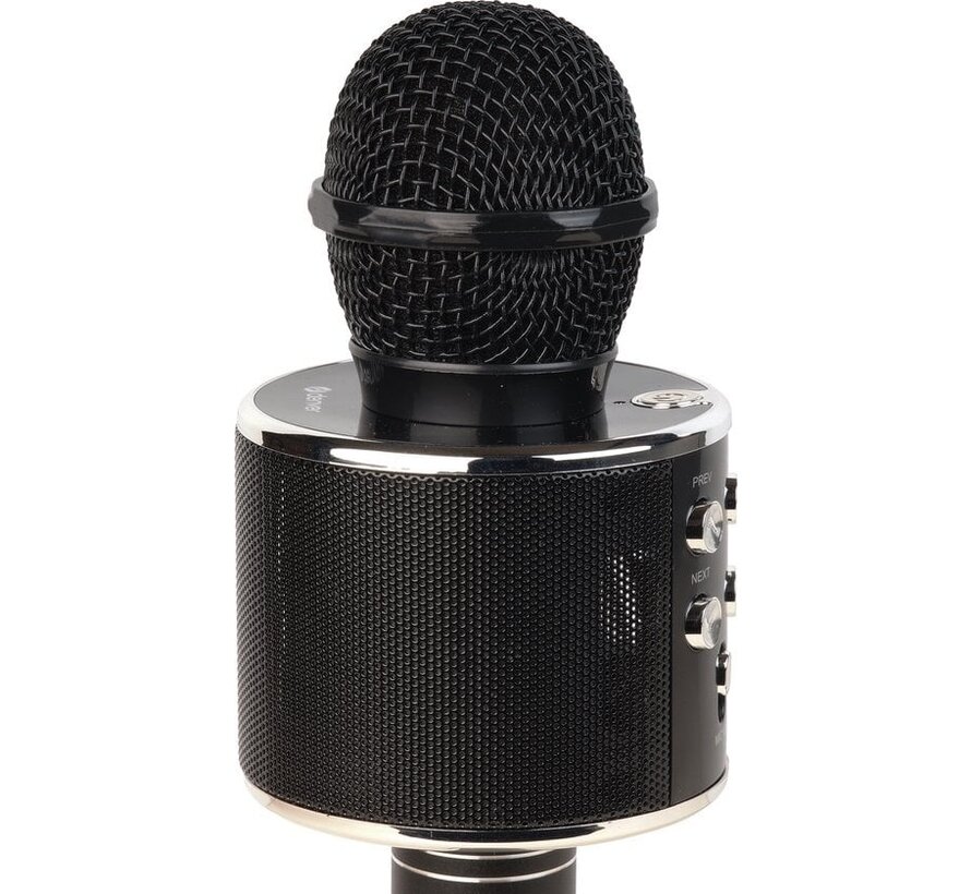 Denver Karaoke Microphone Bluetooth - Sans fil - Ensemble Karaoké - Haut-parleur intégré - AUX - MicroSD - KMS20 - Noir