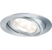 Paulmann Paulmann Coin 93970 Luminaire encastré à LED Lot de 3 pièces 21 W Blanc chaud Aluminium (brossé)