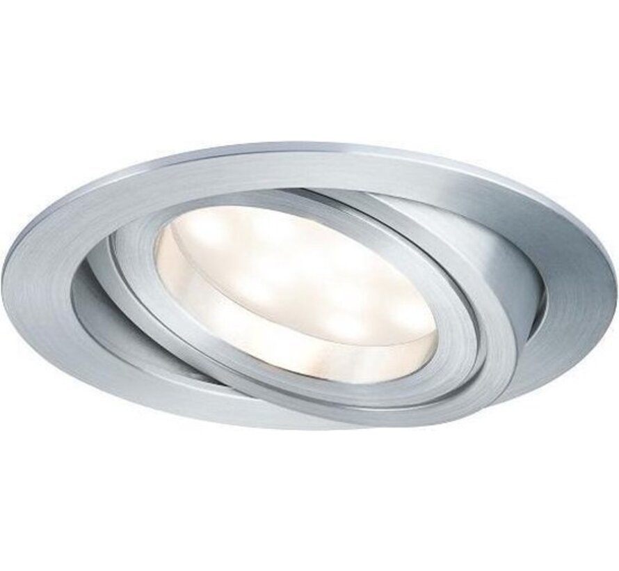 Paulmann Coin 93970 Luminaire encastré à LED Lot de 3 pièces 21 W Blanc chaud Aluminium (brossé)