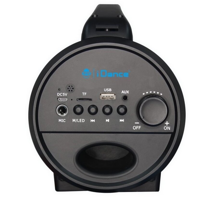 iDance CYCLONE400BK Kit Karaoké - Enceinte de fête Bluetooth avec éclairage LED Disco - Microphone inclus
