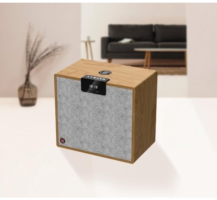 Avlove AVLM - Système Hifi Large - Haut-parleur/Enceinte - Design Bamboo Grey