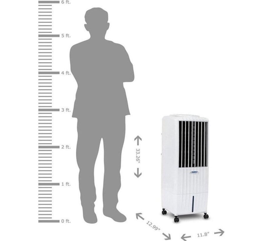 Symphony Diet 12i Refroidisseur d'air/ventilateur/refroidisseur d'air à eau avec réservoir d'eau de 12 litres - 3 vitesses de ventilation - blanc