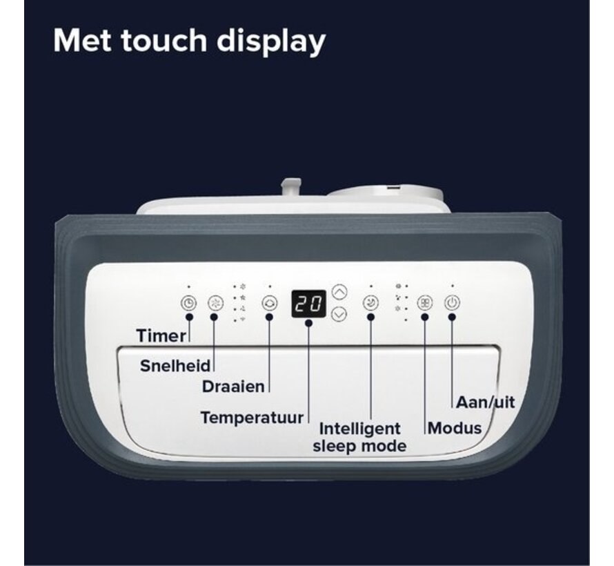 SEEGER Climatiseur mobile intelligent avec WiFi - 12000 BTU - Kit d'installation inclus - Pour le salon et la chambre - Climatisation - SAC12000S - Blanc