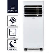 Climatiseur mobile avec déshumidificateur - SEEGER -  Kit d'installation inclus - Pour chambre et salon - Climatisation - 7000 BTU  - SAC7000 - Blanc