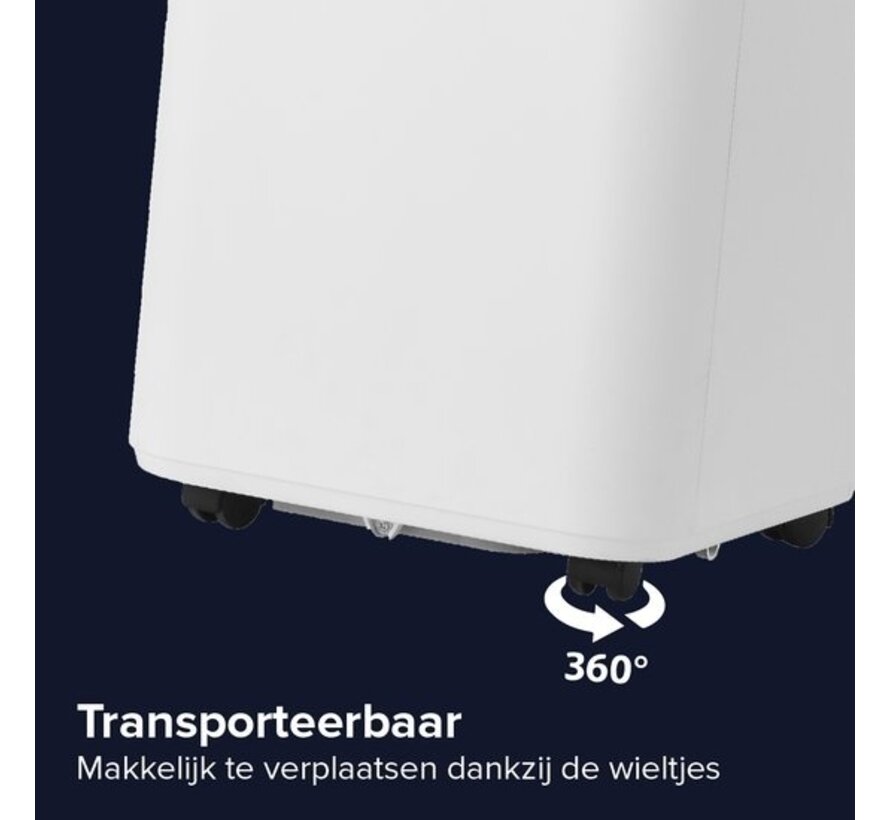 Climatiseur mobile intelligent avec déshumidificateur - SEEGER - WiFi - Kit d'installation inclus - Pour le salon et la chambre - Climatisation - SAC9000S - 9000 BTU - Blanc