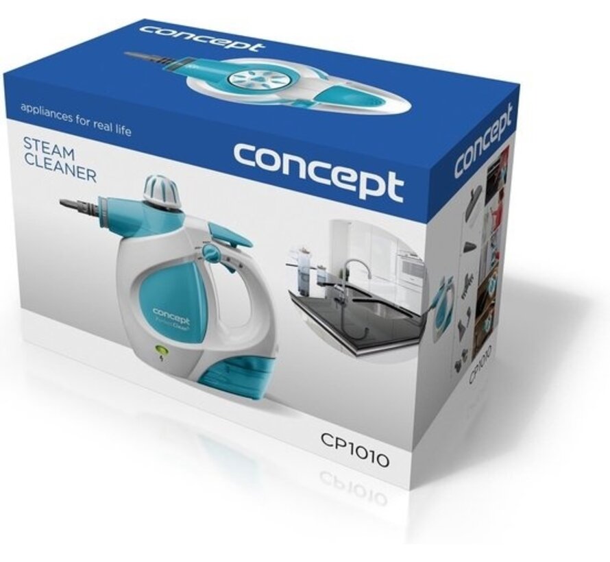 Concept CP1010 Handheld steam cleaner - Nettoyeur vapeur portatif - Divers accessoires - Convient pour les sols, la salle de bains, le verre et les tissus d'ameublement