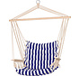 Hamac avec support Chaise hamac avec bandes bleues - 50x45x 100cm