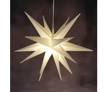 Star-Max Étoile LED en plastique 58 cm, blanche