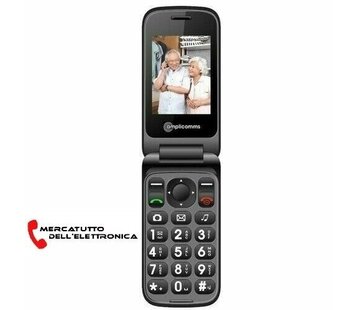 Amplicomms Téléphone portable PowerTel M6750 pliable, bouton SOS et socle de chargement