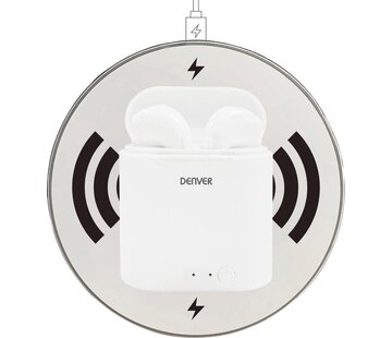 Denver Écouteurs sans fil Denver avec chargeur QI - Écouteurs Bluetooth - Fonction cloche - Écouteurs sans fil - TWQ40P