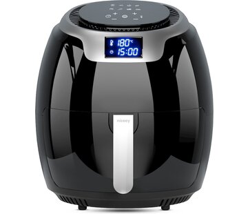 Niceey Niceey Airfryer XXL - Friteuse à air chaud - 1800W - 8.0L - Livre de recettes inclus - Noir