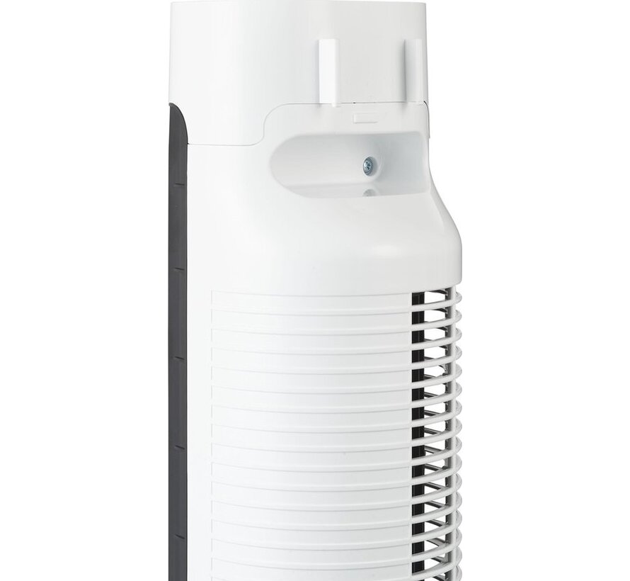 Inventum VTO812WA - Ventilateur de tour - 3 vitesses - 3 types de vent - Télécommande - Minuterie - Hauteur 76,5 cm - Oscillation 85° - Blanc/Noir