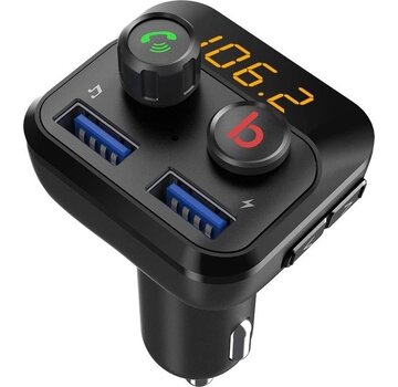 Transmetteur FM - Bluetooth Led display USB + TF Support Dual Usb 3.4A Bluetooth Car FM Transmitter