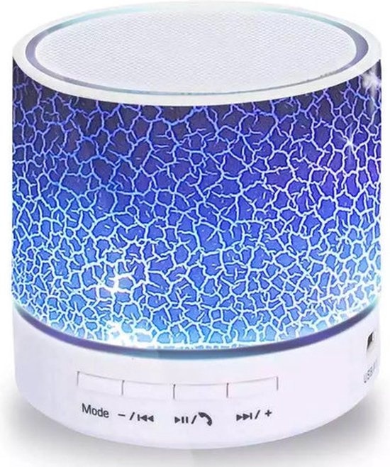 Mini haut-parleur portable Led USB/TF Card Bluetooth Couleur Bleu