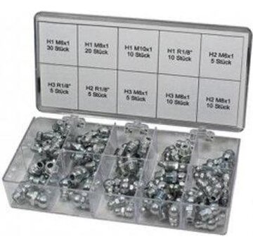 Samoa-Hallbauer Samoa-Hallbauer Professional Taper Grease Nipple Assortment 'Series H', 110 pieces