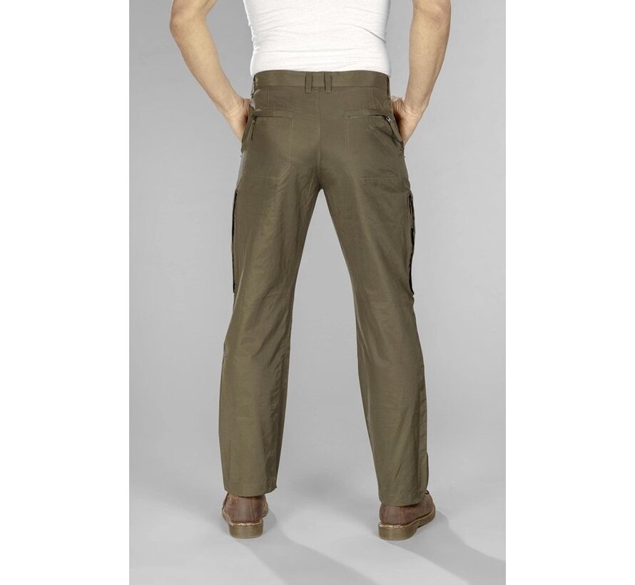 Westfalia Pantalon homme avec poche arrière zippée vert olive taille 26 (court)